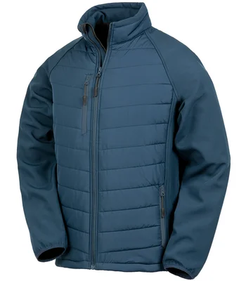 Result Genuine Recycled Result Genuine Recycled Compass Padded Jacket in BK/LM