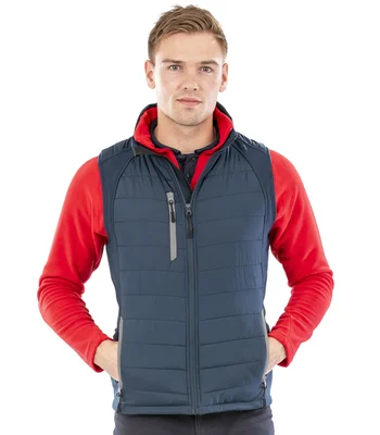 Result Genuine Recycled Result Genuine Recycled Compass Padded Gilet in NV/GY