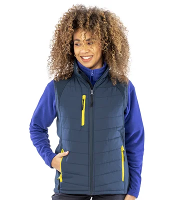 Result Genuine Recycled Result Genuine Recycled Compass Padded Gilet in NV/YL