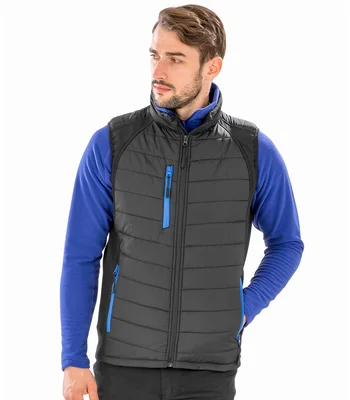 Result Genuine Recycled Result Genuine Recycled Compass Padded Gilet in BK/GY