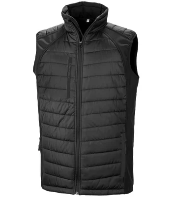 Result Genuine Recycled Result Genuine Recycled Compass Padded Gilet in BK/GY