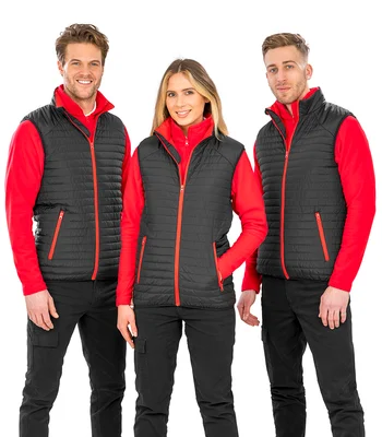 Result Genuine Recycled Result Genuine Recycled Thermoquilt Gilet in GY/BK