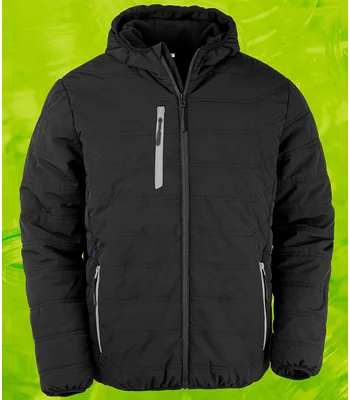 Result Genuine Recycled Result Genuine Recycled Compass Padded Winter Jacket in BK/LM