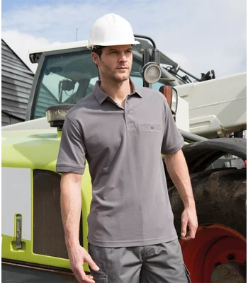 Result Work-Guard Result Work-Guard Apex Pocket Piqué Polo Shirt in WGY
