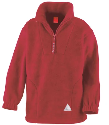 Result Result Kids/Youths Zip Neck Polartherm™ Fleece in RED