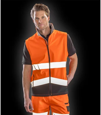 Result Safe-Guard Result Safe-Guard Printable Safety Soft Shell Gilet in FY/BK