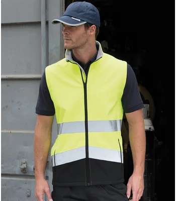Result Safe-Guard Result Safe-Guard Printable Safety Soft Shell Gilet in FY/BK