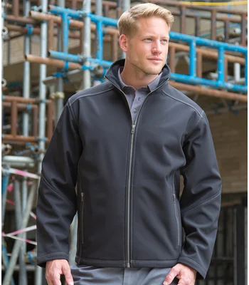 Result Work-Guard Result Work-Guard Treble Stitch Soft Shell Jacket in BLK