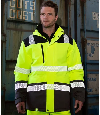 Result Safe-Guard Result Safe-Guard Extreme Tech Printable Soft Shell Safety Jacket in FY/BK
