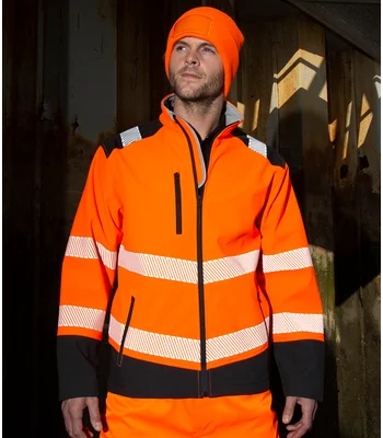 Result Safe-Guard Result Safe-Guard Printable Ripstop Safety Soft Shell Jacket in FLO/B