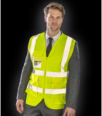 Result Safe-Guard Result Safe-Guard Heavy Duty Poly/Cotton Security Vest in YEL