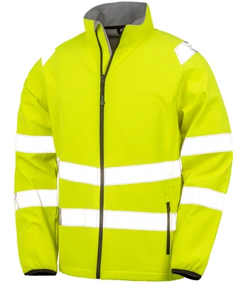 Result Genuine Recycled Result Genuine Recycled Printable Safety Soft Shell Jacket in FLY