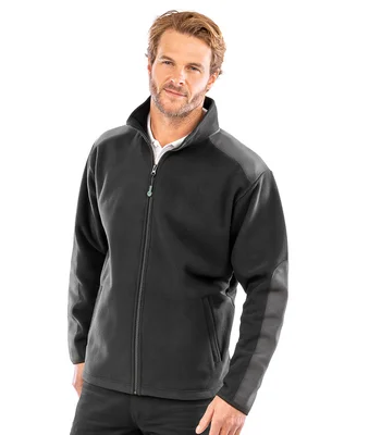 Result Recycled Result Recycled Heavy Duty Micro Fleece Jacket in Black