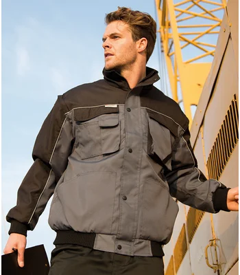 Result Work-Guard Result Work-Guard Zip Sleeve Heavy Duty Jacket in GY/BK