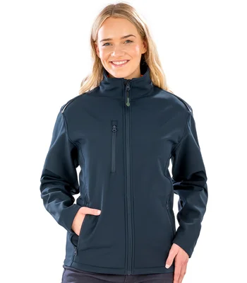 Result Genuine Recycled Result Genuine Recycled Ladies Three Layer Printable Soft Shell Jacket in NAV
