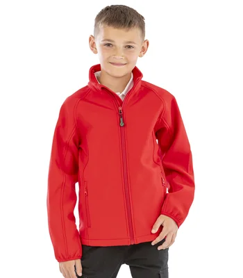 Result Genuine Recycled Result Genuine Recycled Kids Two Layer Printable Soft Shell Jacket in BLK