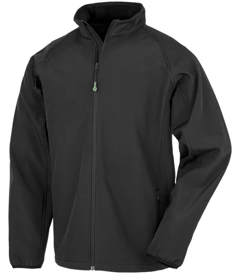 Result Genuine Recycled Result Genuine Recycled Kids Two Layer Printable Soft Shell Jacket in BLK