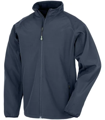 Result Genuine Recycled Result Genuine Recycled Kids Two Layer Printable Soft Shell Jacket in NAV