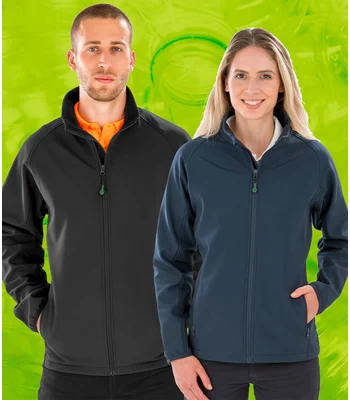 Result Genuine Recycled Result Genuine Recycled Ladies Printable Soft Shell Jacket in NAV