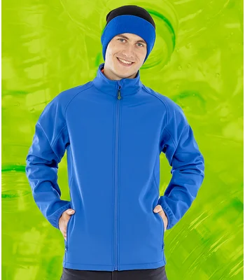 Result Genuine Recycled Result Genuine Recycled Printable Soft Shell Jacket in NAV