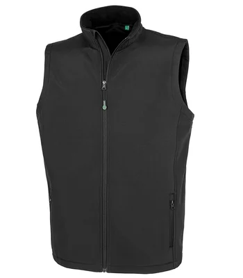Result Genuine Recycled Result Genuine Recycled Printable Soft Shell Bodywarmer in BLK