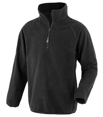 Result Genuine Recycled Result Genuine Recycled Kids Zip Neck Micro Fleece in BLK