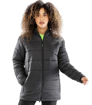Result Genuine Recycled Result Genuine Recycled Hooded Padded Parka Jacket in BLK