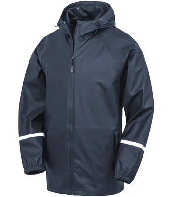 Result Genuine Recycled Result Recycled Prism PU Waterproof Jacket in NAV