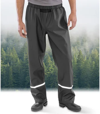 Result Genuine Recycled Result Recycled Prism PU Waterproof Trousers in BLK