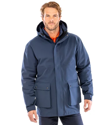 Result Recycled Result Recycled 3-in-1 Padded Ripstop Jacket in Black