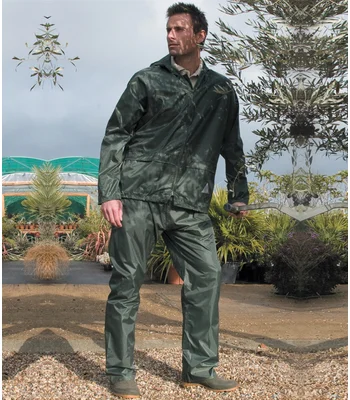 Result Result Waterproof Jacket/Trouser Suit in Carry Bag in OLI