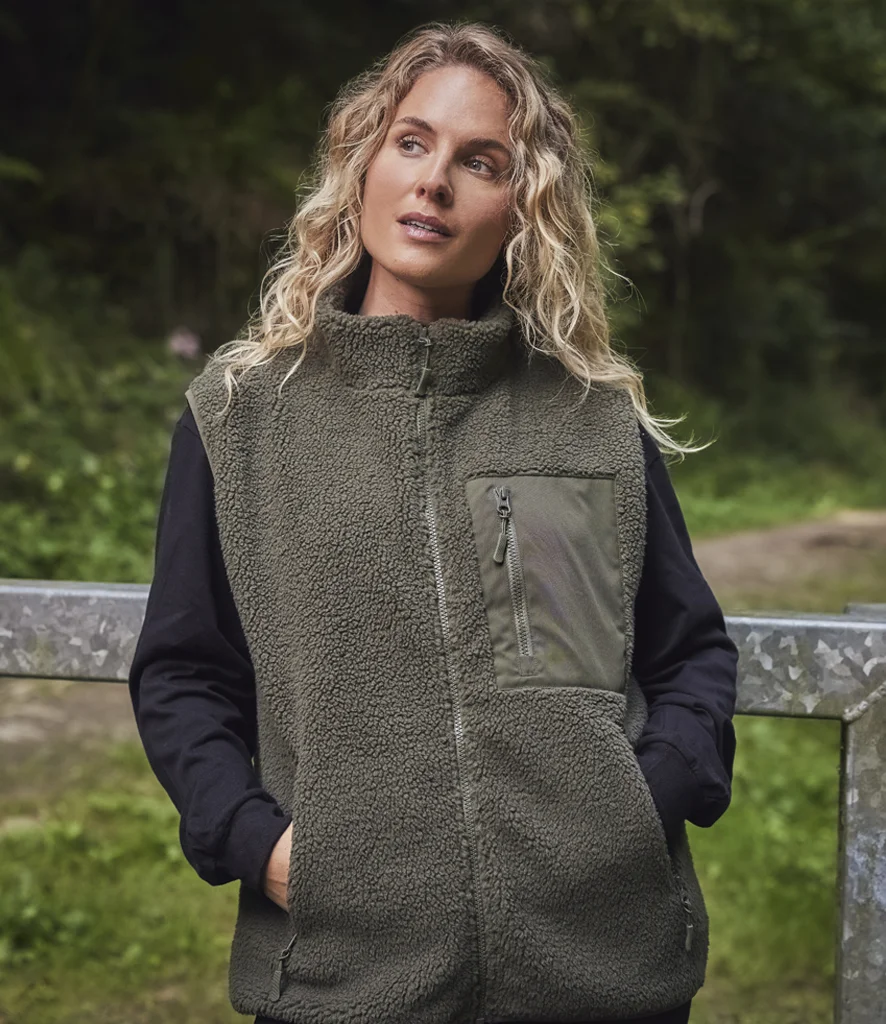 Ravine Ravine Unisex Borg Fleece Gilet in Black