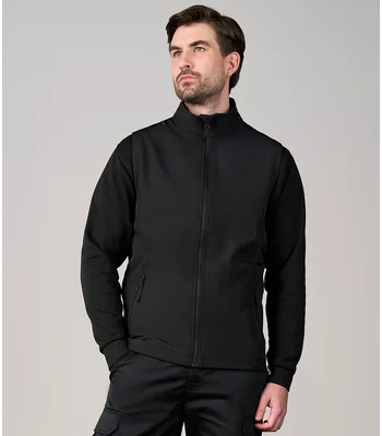 Pro RTX Pro RTX Pro Two Layer Soft Shell Gilet in BLK
