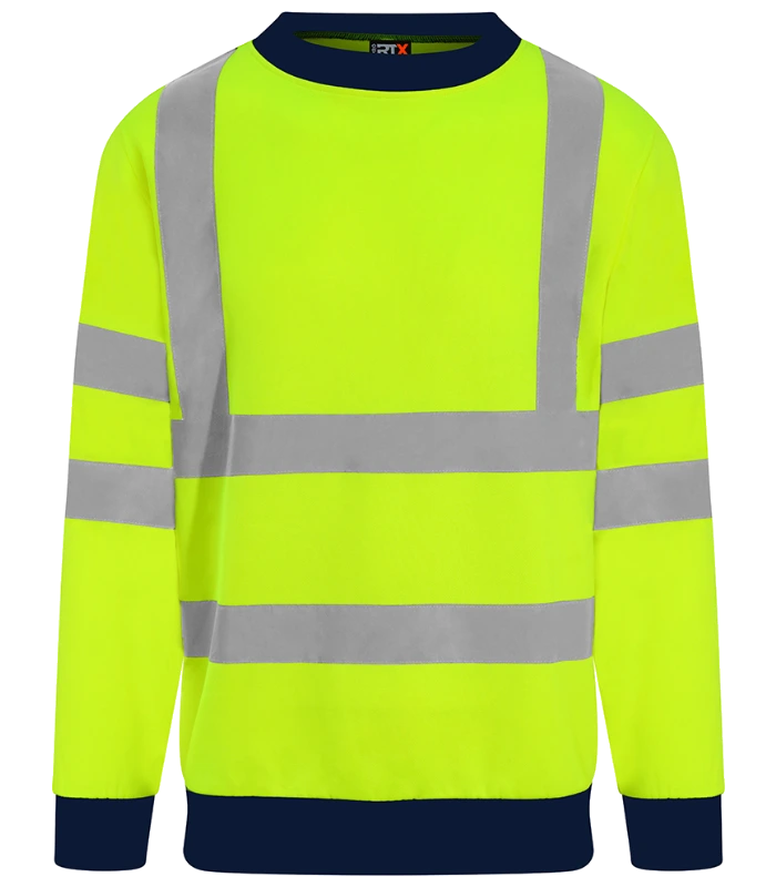 Pro RTX High Visibility Pro RTX High Visibility Two Tone Sweatshirt in YL/NV