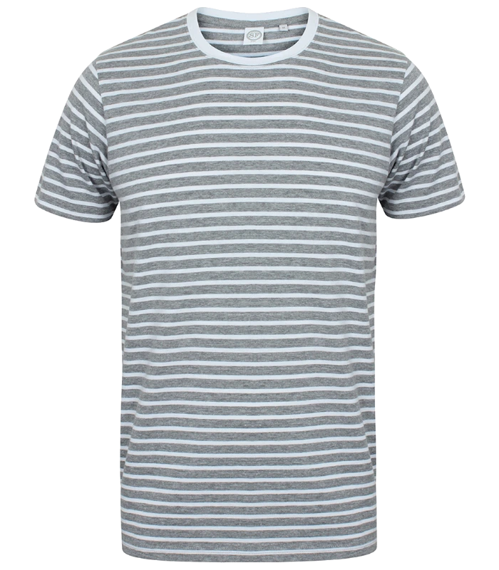SF Clothing SF Clothing Unisex Striped T-Shirt in HE/WH