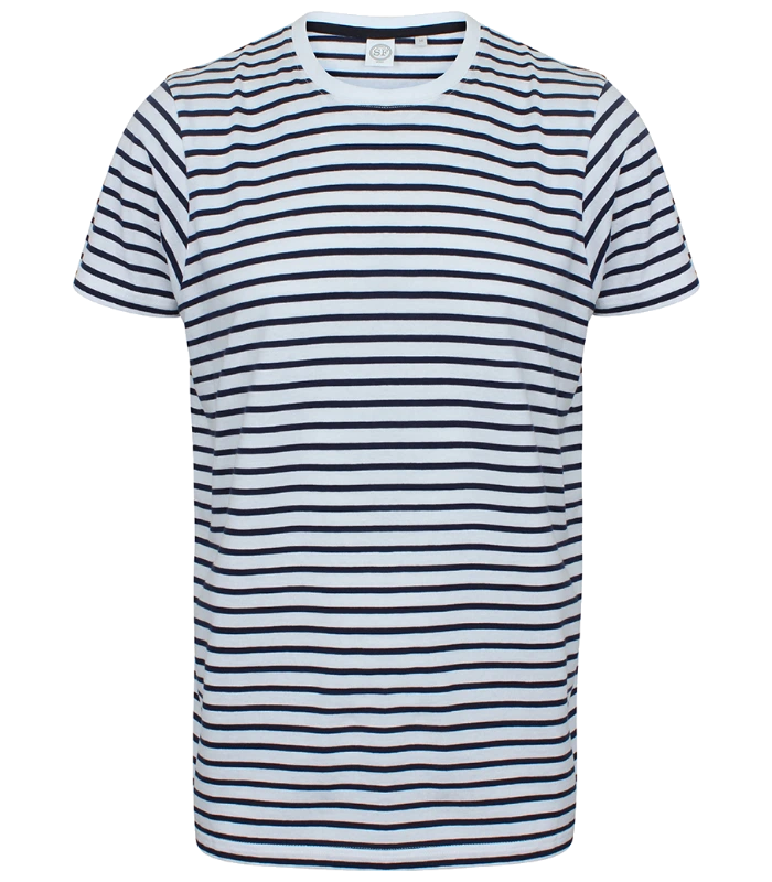 SF Clothing SF Clothing Unisex Striped T-Shirt in WH/OX