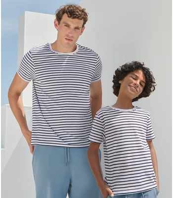 SF Clothing SF Clothing Unisex Striped T-Shirt in WH/OX