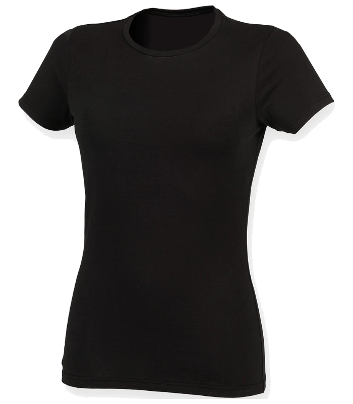 SF Clothing SF Clothing Ladies Feel Good Stretch T-Shirt in BLK