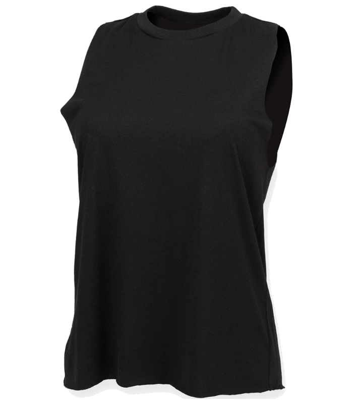 SF Clothing SF Clothing Ladies High Neck Vest in BLK