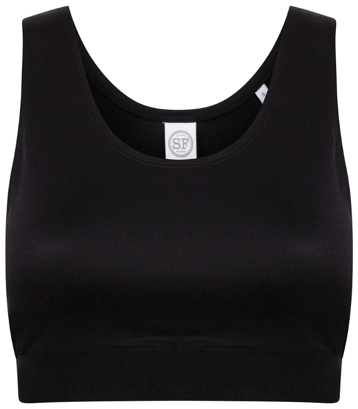 SF Clothing SF Clothing Ladies Fashion Crop Top in BK/BK
