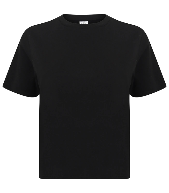 SF Clothing SF Clothing Ladies Cropped Boxy T-Shirt in BLK