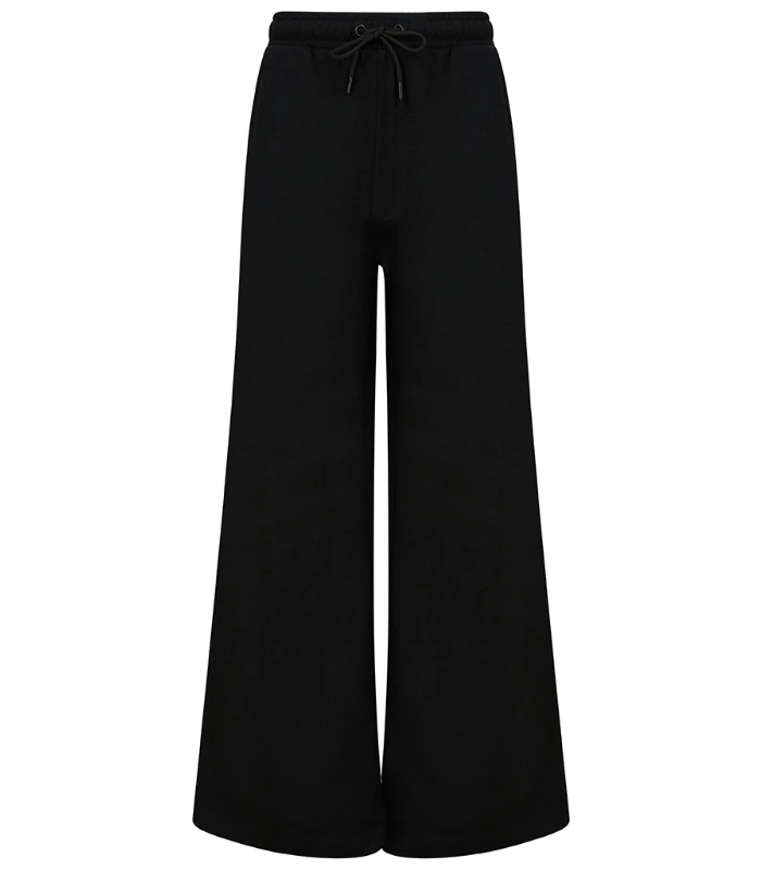 SF Clothing SF Clothing Ladies Sustainable Fashion Wide Leg Joggers in BLK