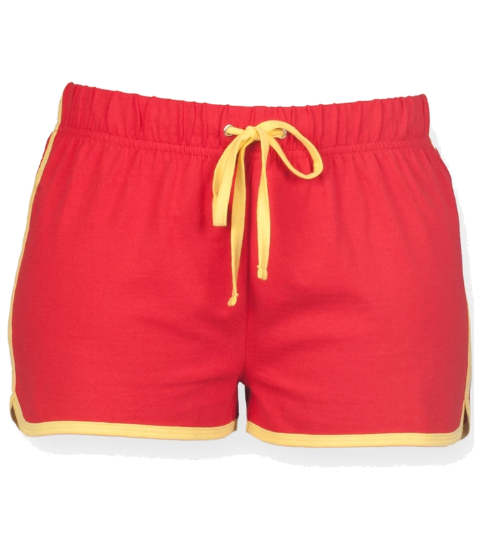 SF Clothing SF Clothing Ladies Retro Shorts in RD/YL