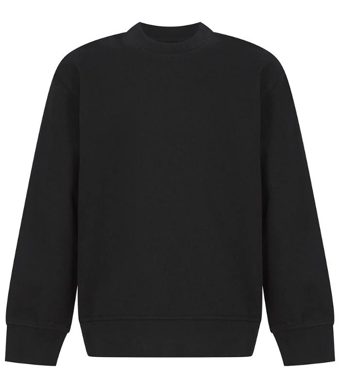 SF Clothing SF Clothing Kids Sustainable Fashion Curved Hem Sweatshirt in BLK