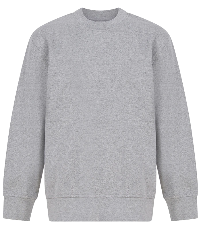 SF Clothing SF Clothing Kids Sustainable Fashion Curved Hem Sweatshirt in HEA