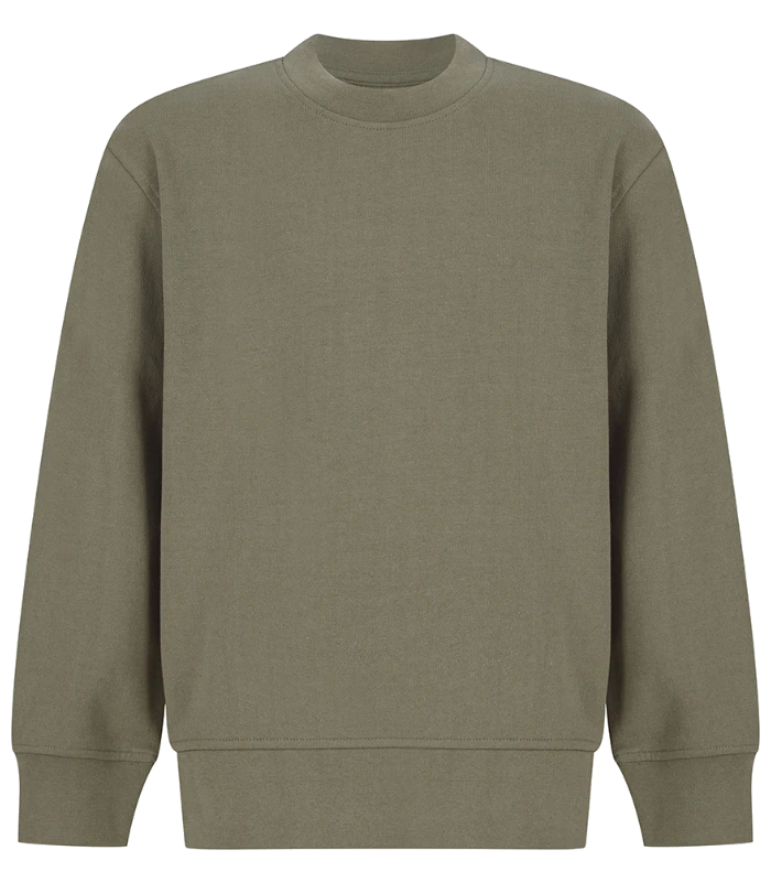 SF Clothing SF Clothing Kids Sustainable Fashion Curved Hem Sweatshirt in KHA