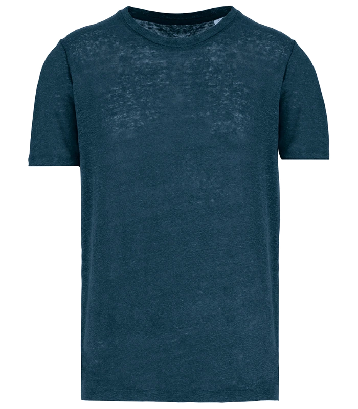 Spasso Spasso Crew Neck Linen T-Shirt in PKB