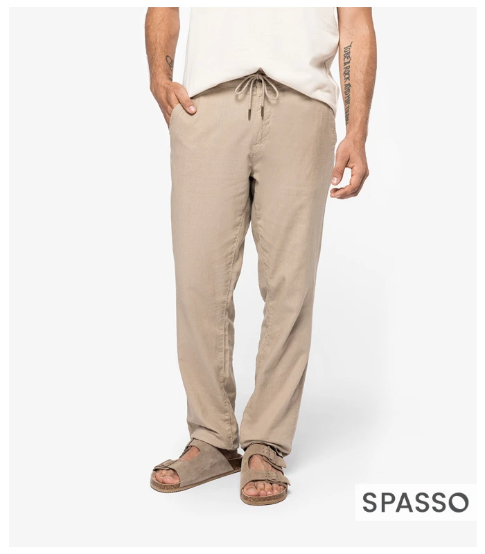 Spasso Spasso Relaxed Chino Trousers in NAV