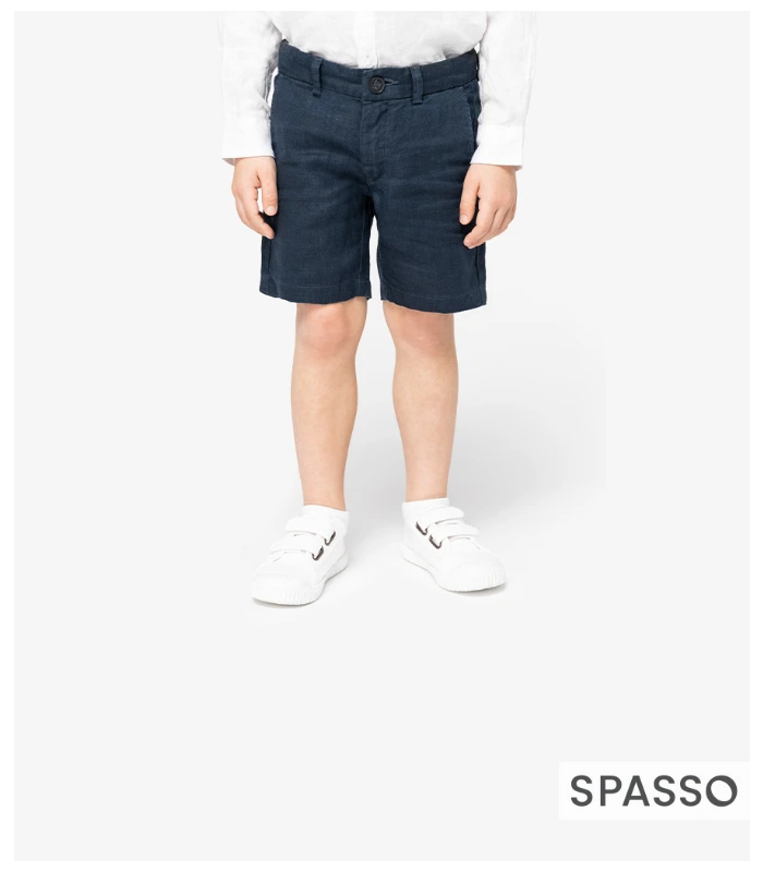 Spasso Spasso Kids Linen Bermuda Shorts in LNS