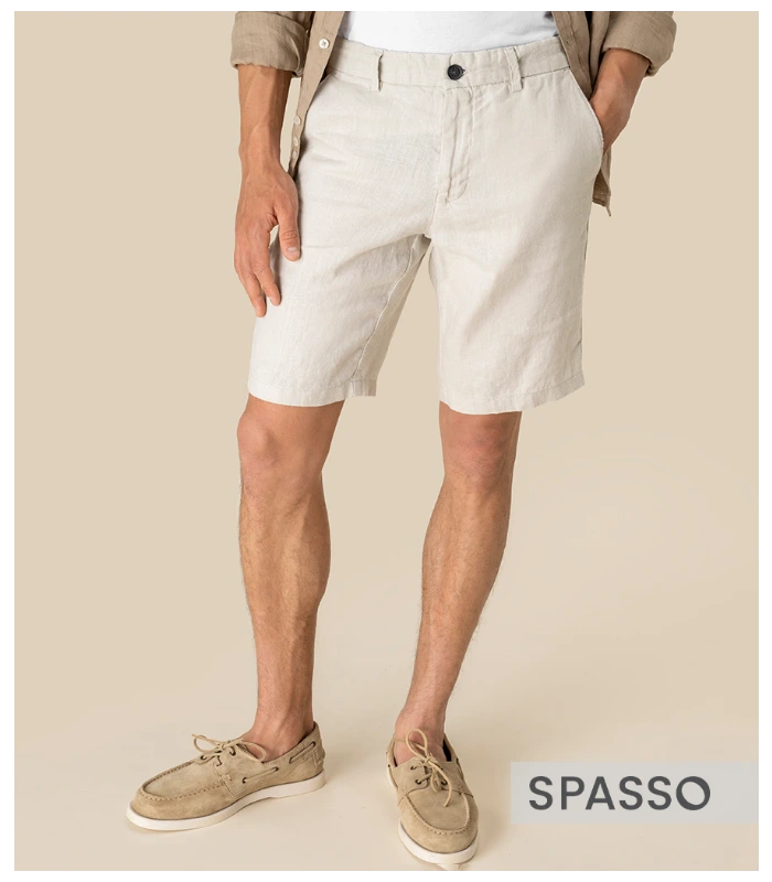 Spasso Spasso Linen Bermuda Shorts in LNS